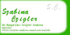 szabina czigler business card
